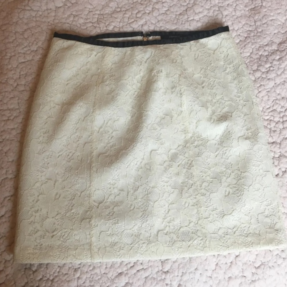 white mini skirt